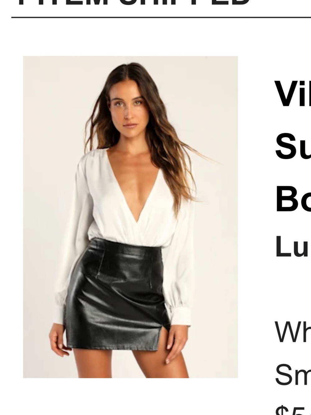 Lulu's White V-Neck Blouse